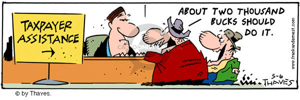 Comic Strip Bob Thaves Tom Thaves  Frank and Ernest 2002-05-06 $2,000