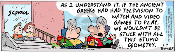 Comic Strip Bob Thaves Tom Thaves  Frank and Ernest 2004-01-09 math