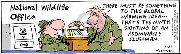 Comic Strip Bob Thaves Tom Thaves  Frank and Ernest 2004-03-22 greenhouse gas