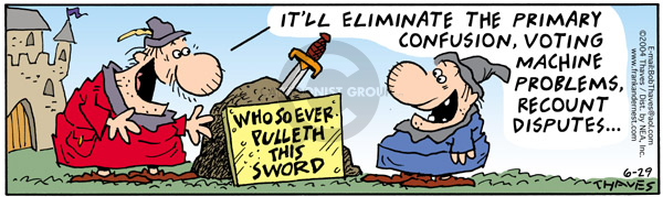 Comic Strip Bob Thaves Tom Thaves  Frank and Ernest 2004-06-29 2000 election