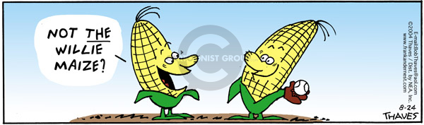 Comic Strip Bob Thaves Tom Thaves  Frank and Ernest 2004-08-24 baseball