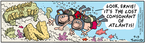 Comic Strip Bob Thaves Tom Thaves  Frank and Ernest 2004-09-13 'tis