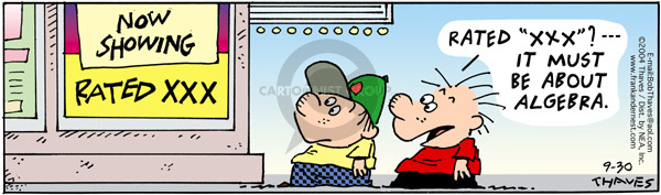 Comic Strip Bob Thaves Tom Thaves  Frank and Ernest 2004-09-30 math