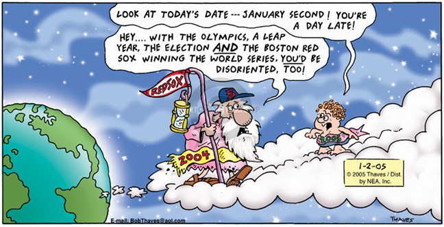 Comic Strip Bob Thaves Tom Thaves  Frank and Ernest 2005-01-02 2004 Olympics