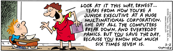 Comic Strip Bob Thaves Tom Thaves  Frank and Ernest 2005-05-02 math