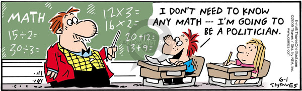Comic Strip Bob Thaves Tom Thaves  Frank and Ernest 2009-06-01 math