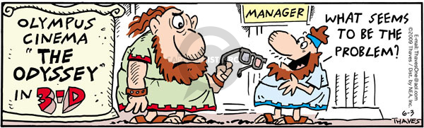 Comic Strip Bob Thaves Tom Thaves  Frank and Ernest 2009-06-03 3-D glasses