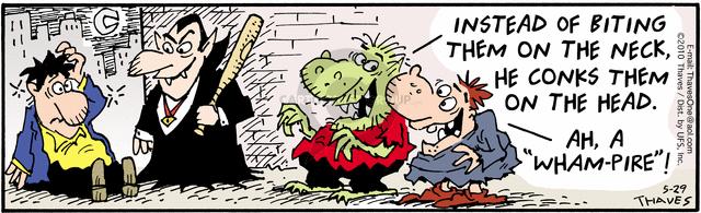 Comic Strip Bob Thaves Tom Thaves  Frank and Ernest 2010-05-29 baseball