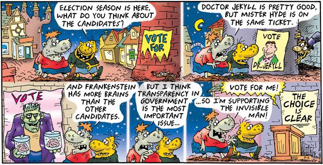 Comic Strip Bob Thaves Tom Thaves  Frank and Ernest 2010-09-05 2010 election