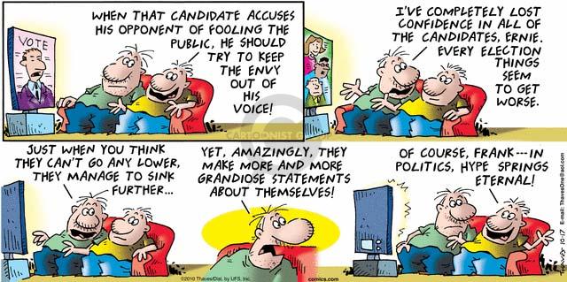 Comic Strip Bob Thaves Tom Thaves  Frank and Ernest 2010-10-17 2010 election