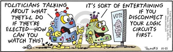 Comic Strip Bob Thaves Tom Thaves  Frank and Ernest 2010-10-21 2010 election