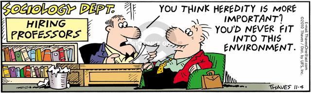 Comic Strip Bob Thaves Tom Thaves  Frank and Ernest 2010-11-04 environment