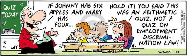 Comic Strip Bob Thaves Tom Thaves  Frank and Ernest 2011-01-14 math