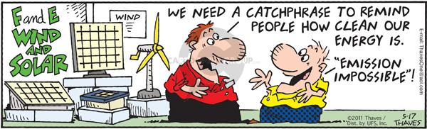 Comic Strip Bob Thaves Tom Thaves  Frank and Ernest 2011-05-17 environment