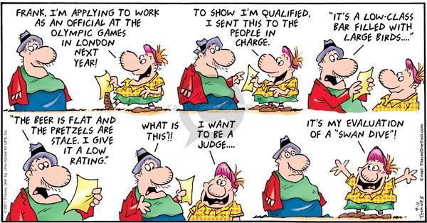 Comic Strip Bob Thaves Tom Thaves  Frank and Ernest 2011-09-11 2012 Olympics