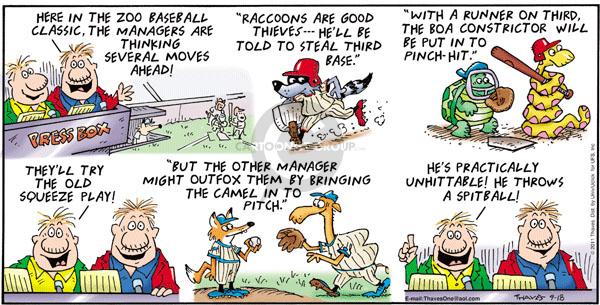 Comic Strip Bob Thaves Tom Thaves  Frank and Ernest 2011-09-18 baseball