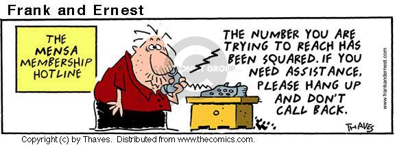 Comic Strip Bob Thaves Tom Thaves  Frank and Ernest 2000-08-25 math