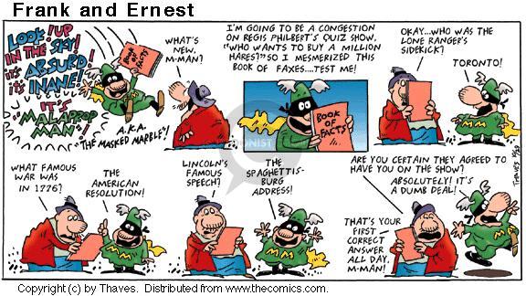 Comic Strip Bob Thaves Tom Thaves  Frank and Ernest 2000-10-29 1776