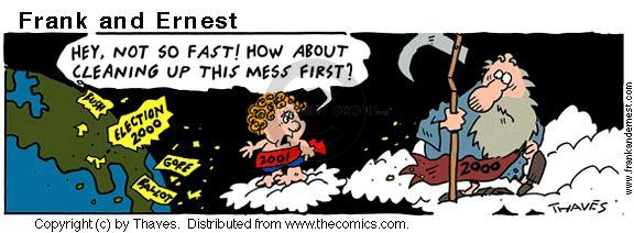 Comic Strip Bob Thaves Tom Thaves  Frank and Ernest 2001-01-01 2000 election