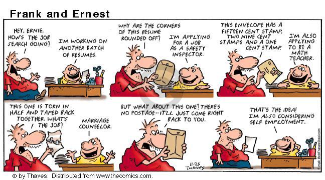 Comic Strip Bob Thaves Tom Thaves  Frank and Ernest 2001-11-25 math