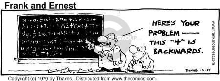 Comic Strip Bob Thaves Tom Thaves  Frank and Ernest 1979-10-24 math
