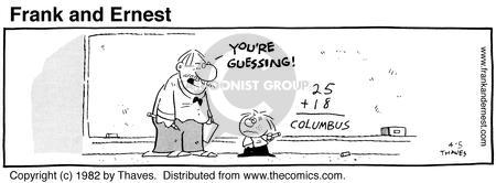 Comic Strip Bob Thaves Tom Thaves  Frank and Ernest 1982-04-05 math