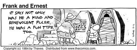 Comic Strip Bob Thaves Tom Thaves  Frank and Ernest 1984-05-12 benevolence