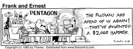 Comic Strip Bob Thaves Tom Thaves  Frank and Ernest 1985-03-14 $2,000