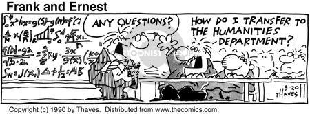 Comic Strip Bob Thaves Tom Thaves  Frank and Ernest 1990-03-20 math