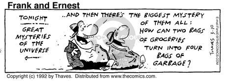 Comic Strip Bob Thaves Tom Thaves  Frank and Ernest 1992-03-10 math
