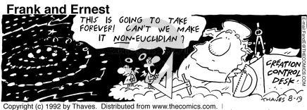 Comic Strip Bob Thaves Tom Thaves  Frank and Ernest 1992-08-19 math