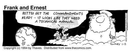 Comic Strip Bob Thaves Tom Thaves  Frank and Ernest 1994-01-13 benevolence