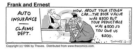 Comic Strip Bob Thaves Tom Thaves  Frank and Ernest 1996-12-17 $300