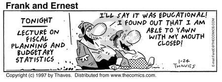 Comic Strip Bob Thaves Tom Thaves  Frank and Ernest 1997-01-24 math