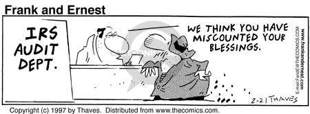 Comic Strip Bob Thaves Tom Thaves  Frank and Ernest 1997-02-21 math