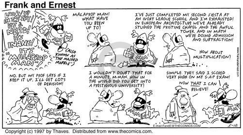 Comic Strip Bob Thaves Tom Thaves  Frank and Ernest 1997-05-18 subtraction