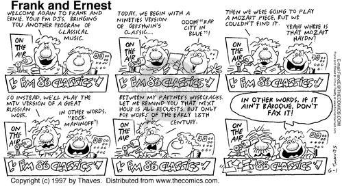 Comic Strip Bob Thaves Tom Thaves  Frank and Ernest 1997-06-01 18th Century
