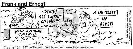 Comic Strip Bob Thaves Tom Thaves  Frank and Ernest 1997-06-07 $25