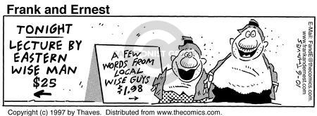 Comic Strip Bob Thaves Tom Thaves  Frank and Ernest 1997-10-06 $25