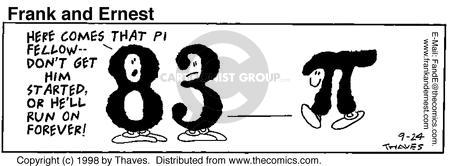 Comic Strip Bob Thaves Tom Thaves  Frank and Ernest 1998-09-24 math