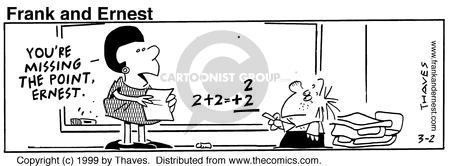 Comic Strip Bob Thaves Tom Thaves  Frank and Ernest 1999-03-02 math
