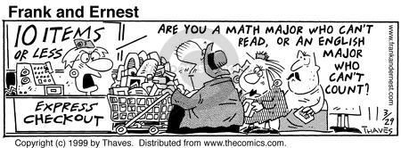 Comic Strip Bob Thaves Tom Thaves  Frank and Ernest 1999-03-29 math
