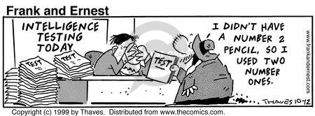 Comic Strip Bob Thaves Tom Thaves  Frank and Ernest 1999-10-12 math