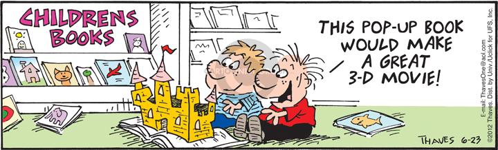 Comic Strip Bob Thaves Tom Thaves  Frank and Ernest 2012-06-23 3-D movie