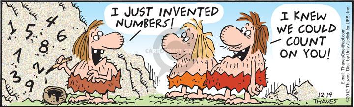 Comic Strip Bob Thaves Tom Thaves  Frank and Ernest 2012-12-19 math