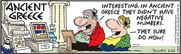 Comic Strip Bob Thaves Tom Thaves  Frank and Ernest 2013-02-22 math