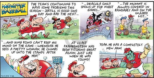 Comic Strip Bob Thaves Tom Thaves  Frank and Ernest 2013-07-28 baseball
