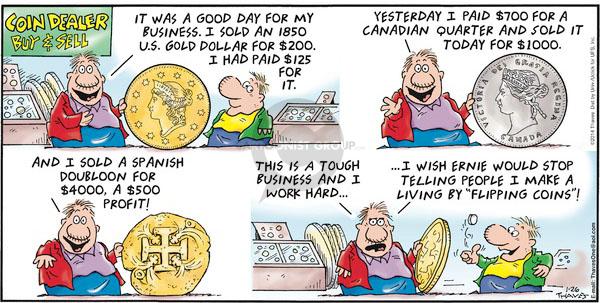 Comic Strip Bob Thaves Tom Thaves  Frank and Ernest 2014-01-26 $200