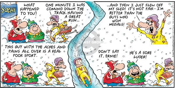 Comic Strip Bob Thaves Tom Thaves  Frank and Ernest 2014-02-23 2014 Olympics