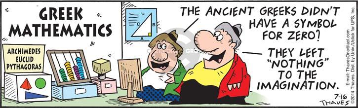 Comic Strip Bob Thaves Tom Thaves  Frank and Ernest 2014-07-16 math